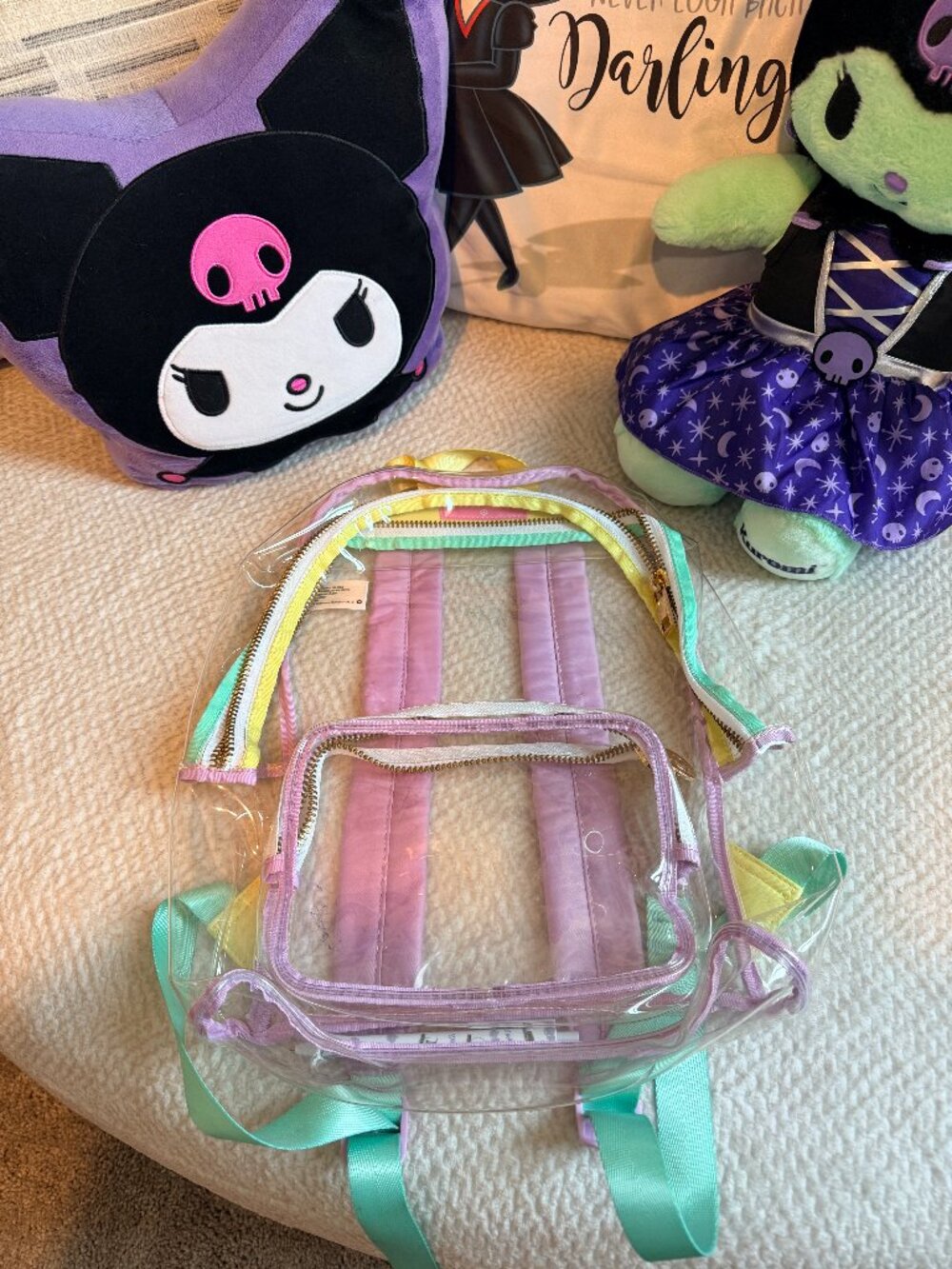 Stoney Clover Lane x Target Clear Backpack Pastel Rainbow PVC Backpack